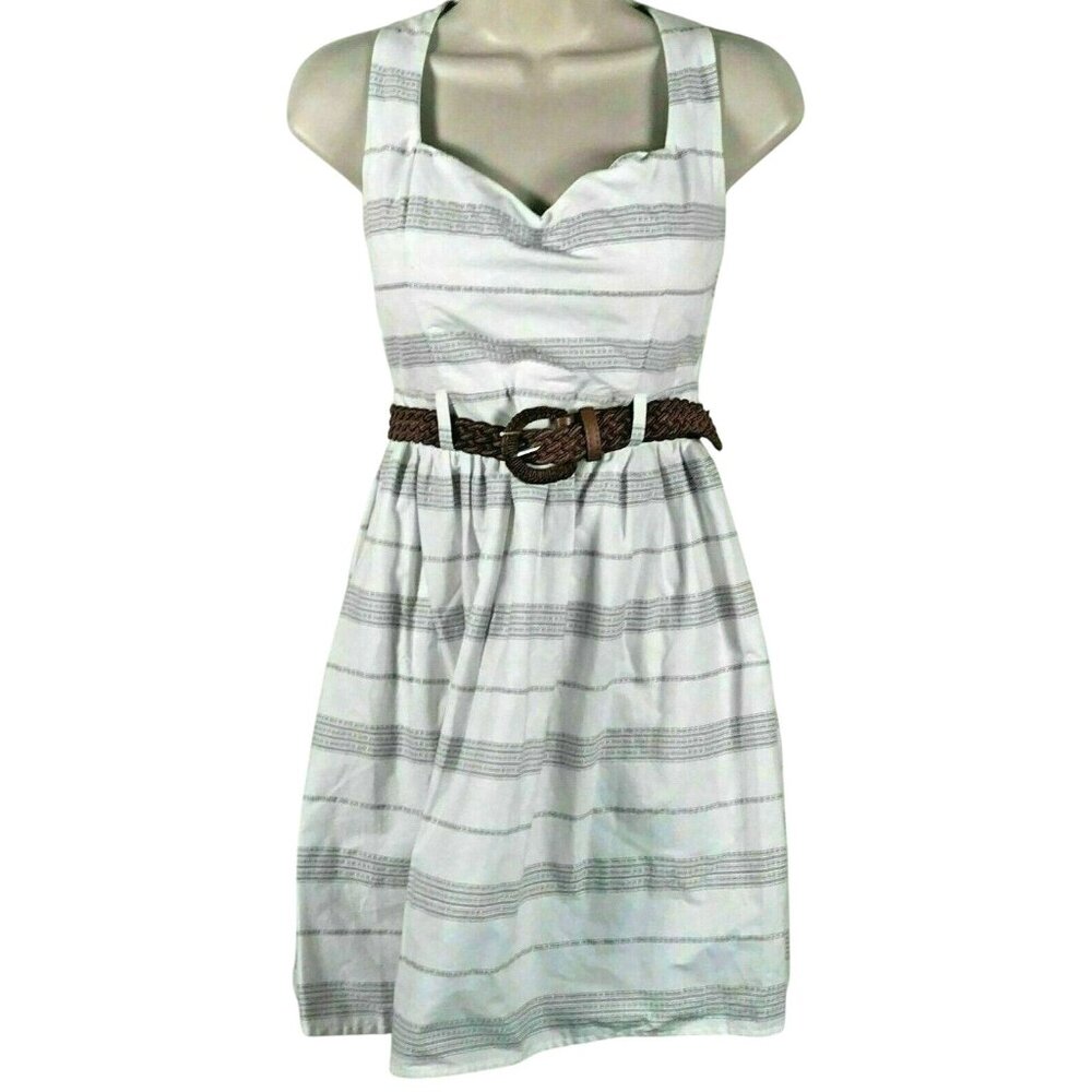 City Studio White Black Mini Dress Heart Cutout Sleeveless Party Dress‎ NWT